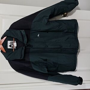 🏔️ Vintage Black Ice Heavyweight Winter Parka Jacket Green Black Large